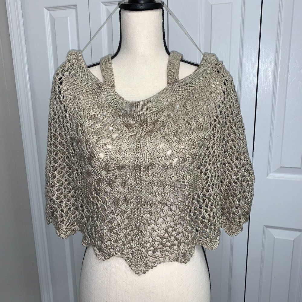 Coco + Jaimeson Open Crochet tank top poncho  - XS/S